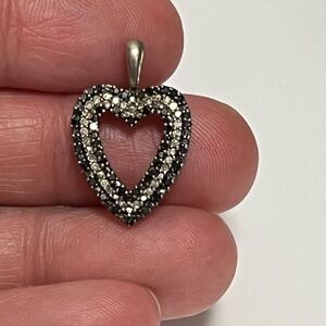Zales Diamond 10k White Gold Heart Pendant